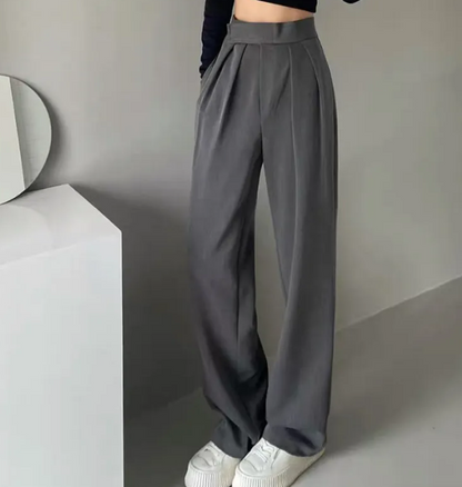 High Waist Loose Straight-leg Pants